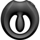 ZALO APIS Rechargeable Silicone App Compatible Vibrating Couple's Ring - Obsidian Black