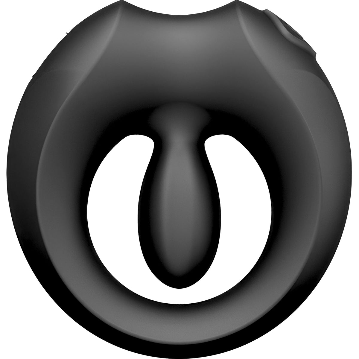 ZALO APIS Rechargeable Silicone App Compatible Vibrating Couple's Ring - Obsidian Black