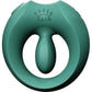ZALO APIS Rechargeable Silicone App Compatible Vibrating Couple's Ring - Turquoise Green