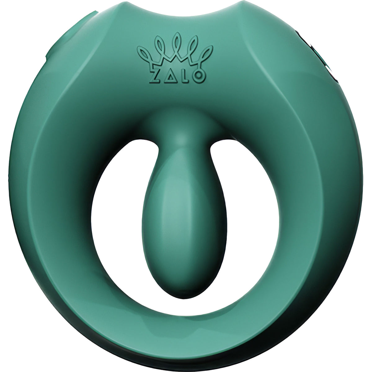 ZALO APIS Rechargeable Silicone App Compatible Vibrating Couple's Ring - Turquoise Green