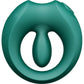 ZALO APIS Rechargeable Silicone App Compatible Vibrating Couple's Ring - Turquoise Green