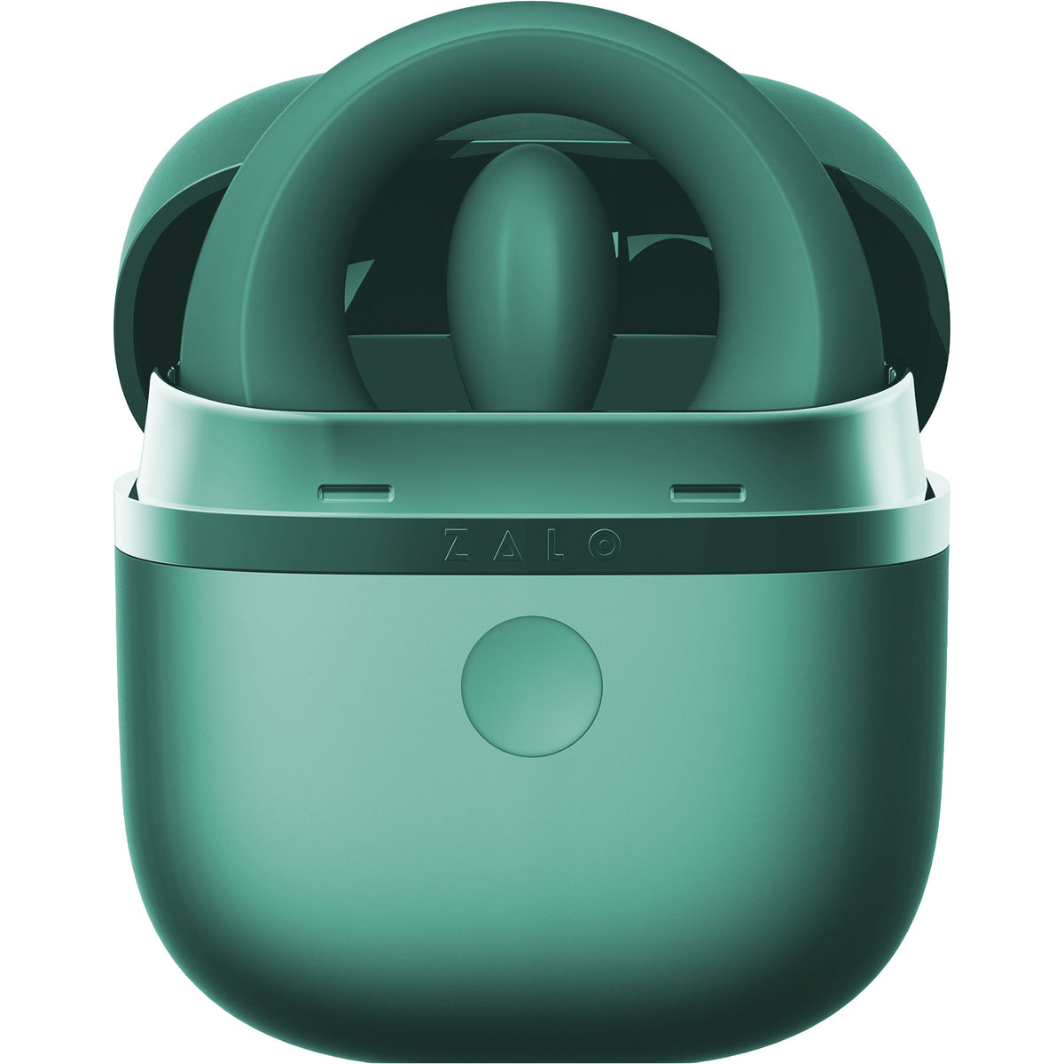 ZALO APIS Rechargeable Silicone App Compatible Vibrating Couple's Ring - Turquoise Green