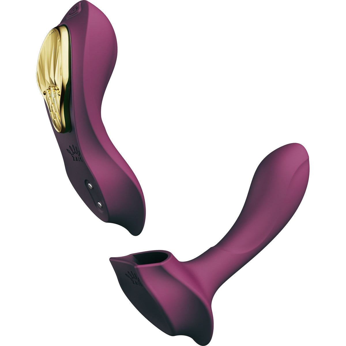 ZALO AYA Smart Wearable Dual Stimulation Silicone App Compatible Vibrator With Remote - Velvet Purple