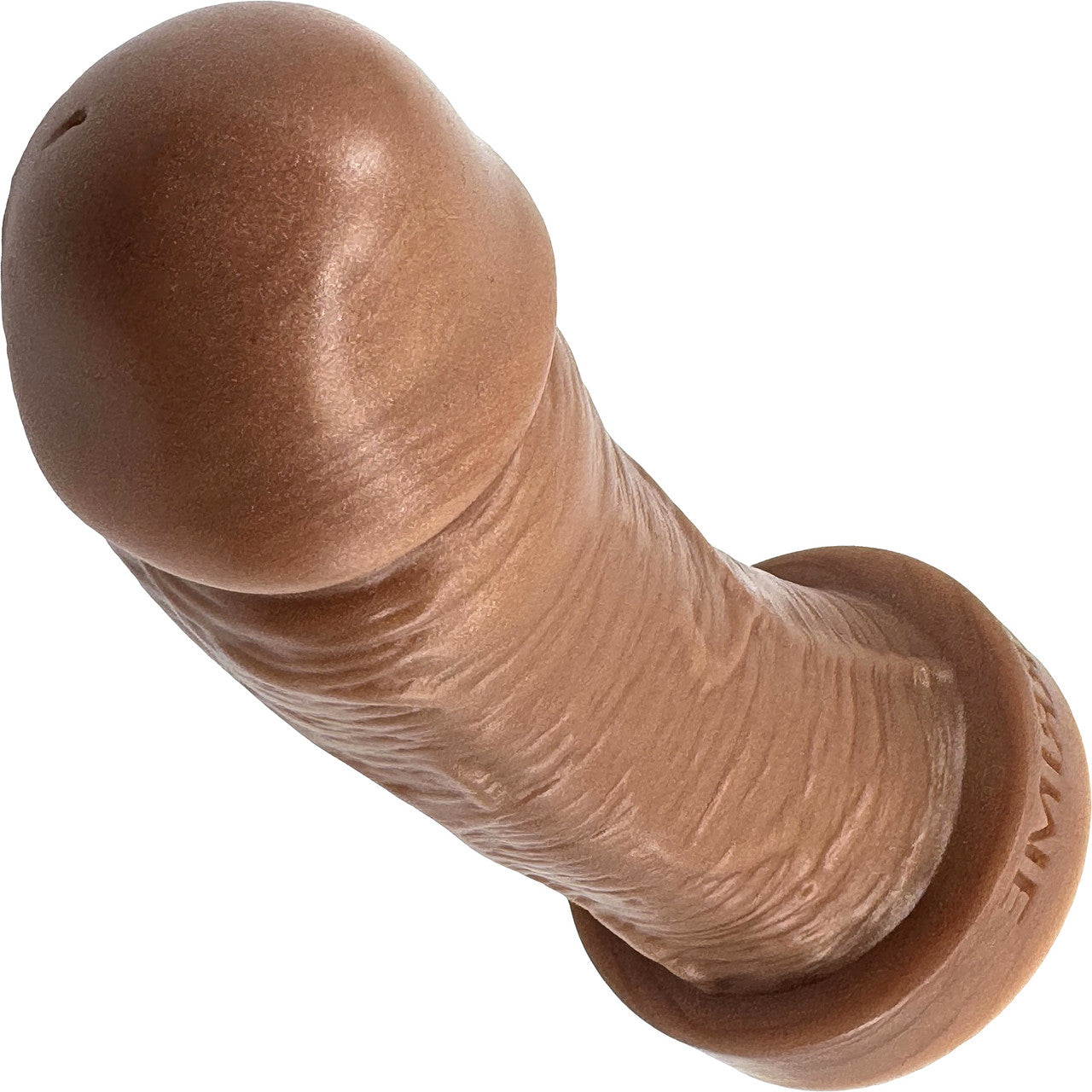 The Basio Short & Thick 5.75" Platinum Silicone Realistic Dildo By Uberrime - Caramel