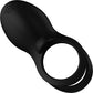 ZALO BAYEK Rechargeable Silicone App Compatible Vibrating Couple's Ring - Obsidian Black