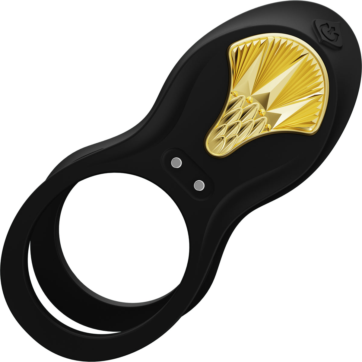 ZALO BAYEK Rechargeable Silicone App Compatible Vibrating Couple's Ring - Obsidian Black