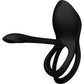 ZALO BAYEK Rechargeable Silicone App Compatible Vibrating Couple's Ring - Obsidian Black