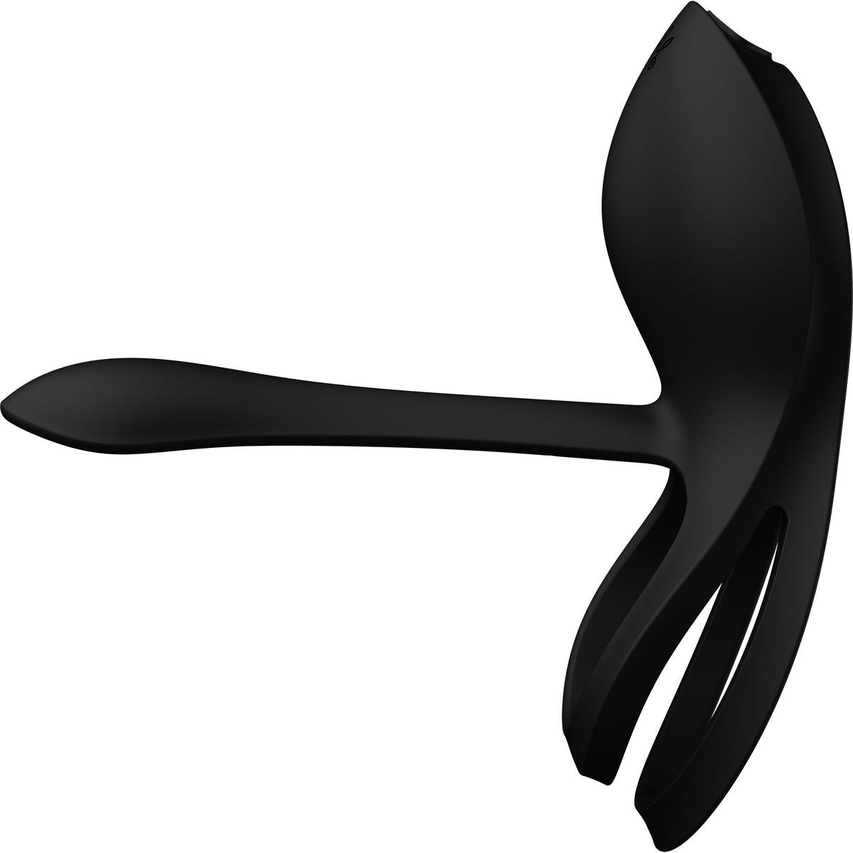ZALO BAYEK Rechargeable Silicone App Compatible Vibrating Couple's Ring - Obsidian Black