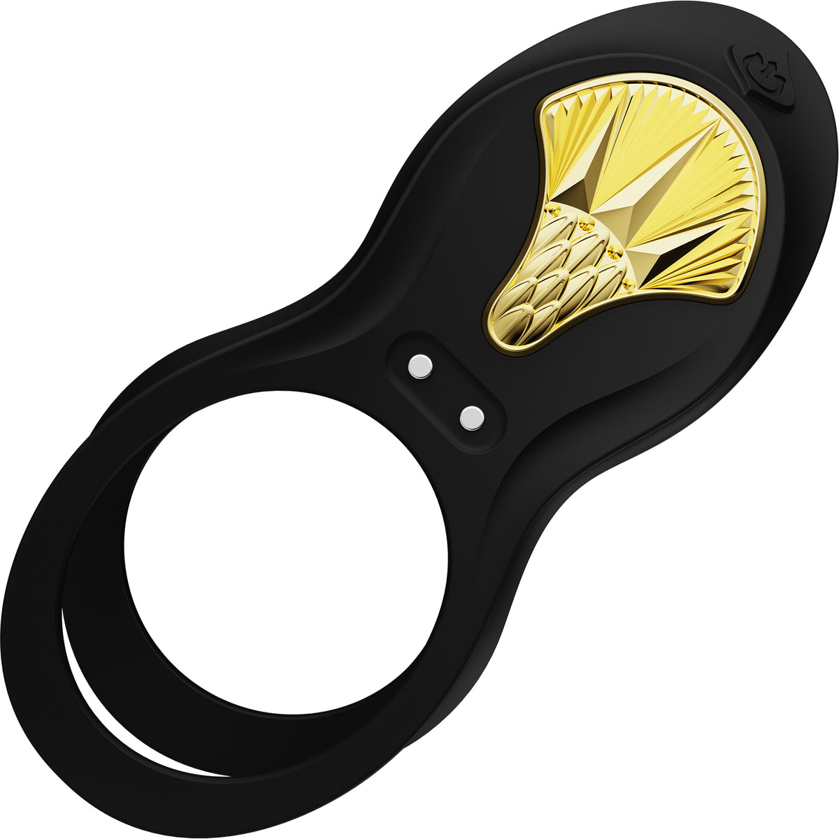 ZALO BAYEK Rechargeable Silicone App Compatible Vibrating Couple's Ring - Obsidian Black