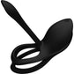 ZALO BAYEK Rechargeable Silicone App Compatible Vibrating Couple's Ring - Obsidian Black
