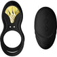 ZALO BAYEK Rechargeable Silicone App Compatible Vibrating Couple's Ring - Obsidian Black