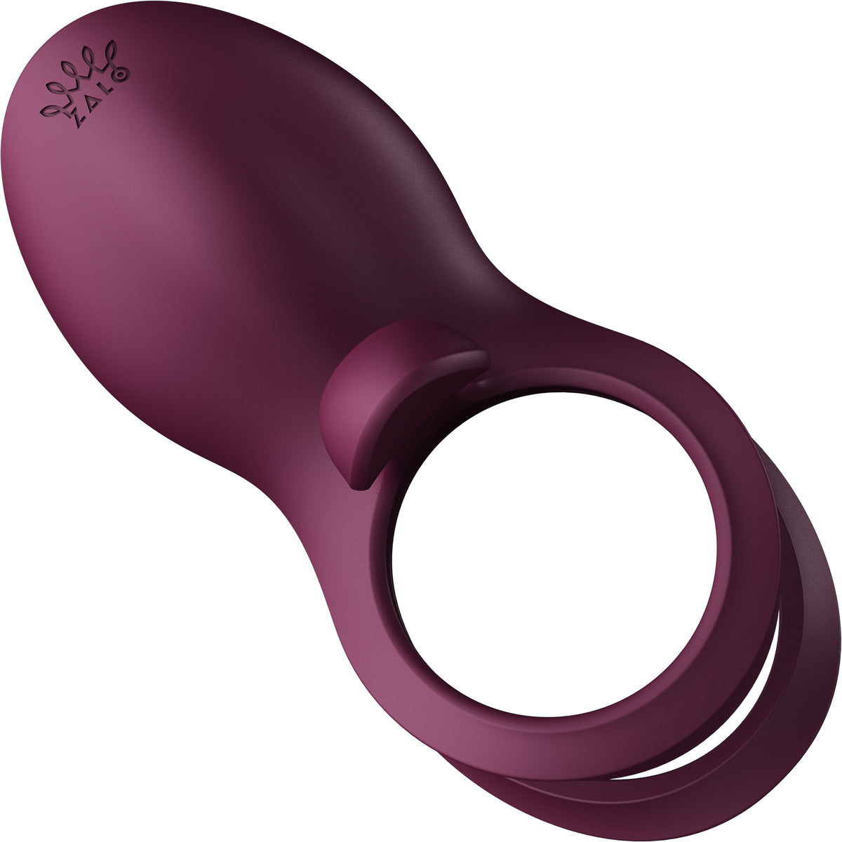 ZALO BAYEK Rechargeable Silicone App Compatible Vibrating Couple's Ring - Velvet Purple