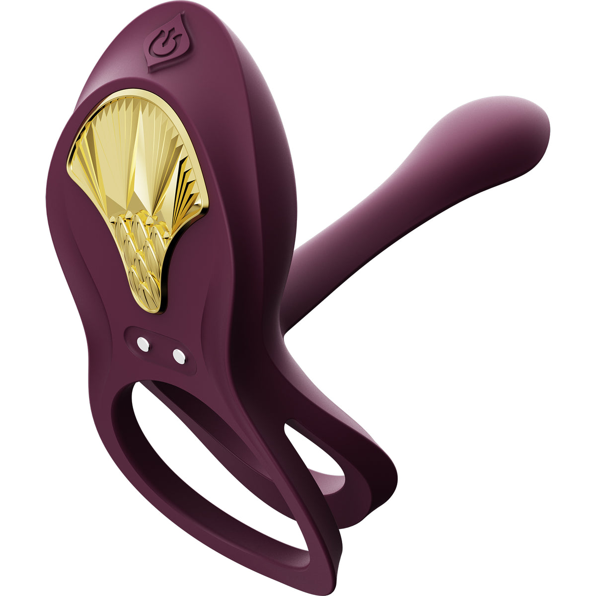 ZALO BAYEK Rechargeable Silicone App Compatible Vibrating Couple's Ring - Velvet Purple