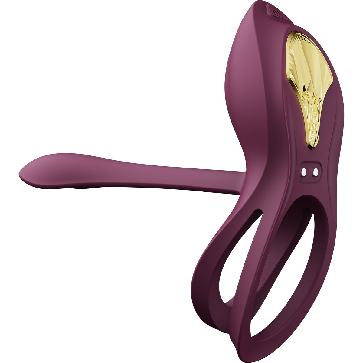 ZALO BAYEK Rechargeable Silicone App Compatible Vibrating Couple's Ring - Velvet Purple