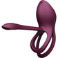 ZALO BAYEK Rechargeable Silicone App Compatible Vibrating Couple's Ring - Velvet Purple
