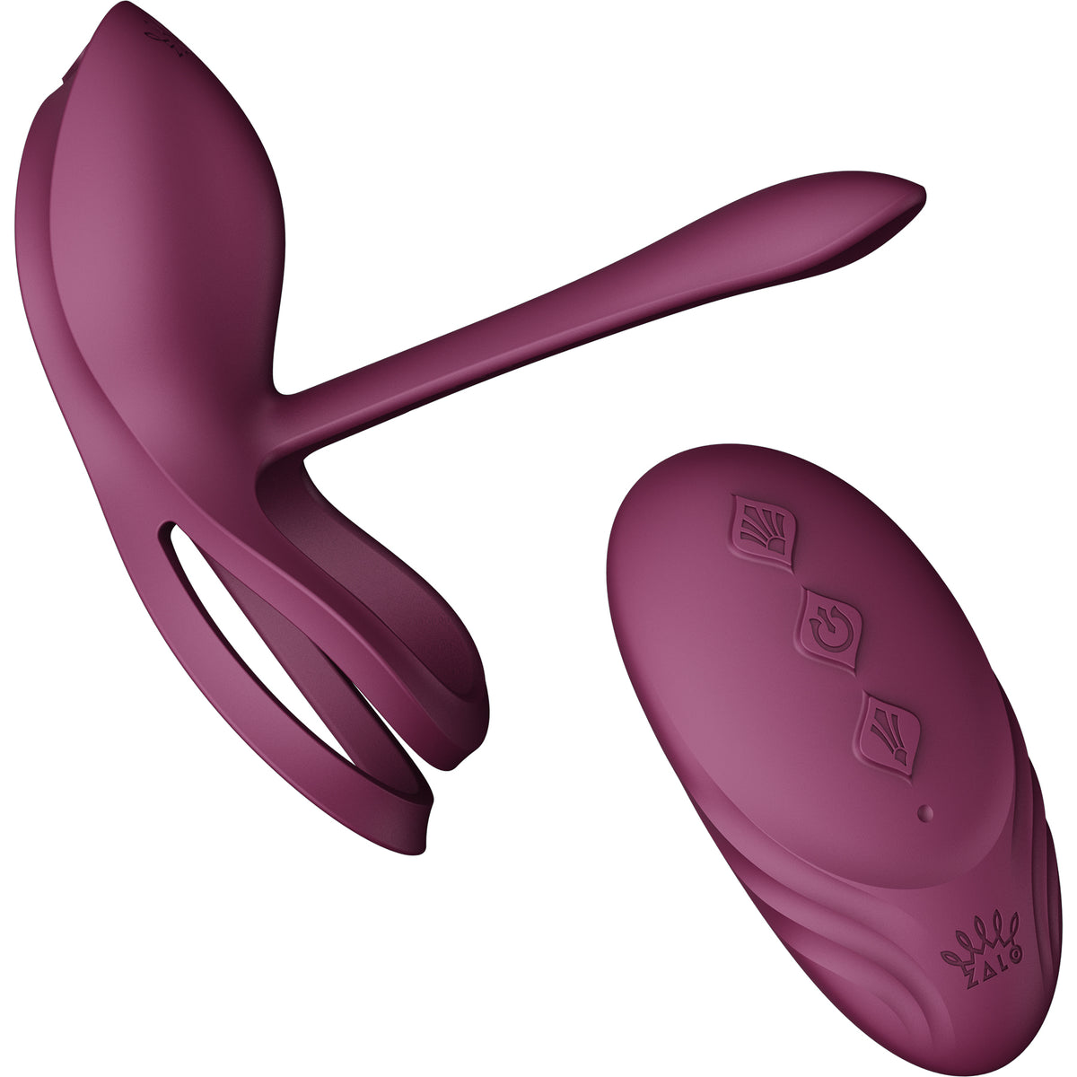 ZALO BAYEK Rechargeable Silicone App Compatible Vibrating Couple's Ring - Velvet Purple