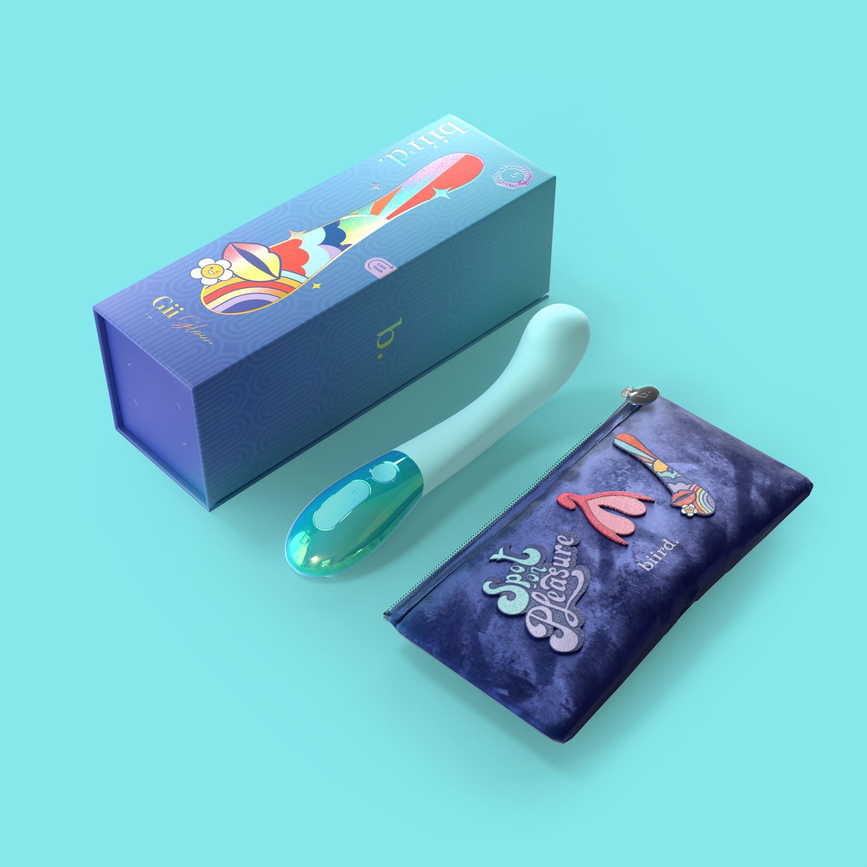 Gii Glow Waterproof Rechargeable Silicone G-Spot Vibrator By Biird - Mint