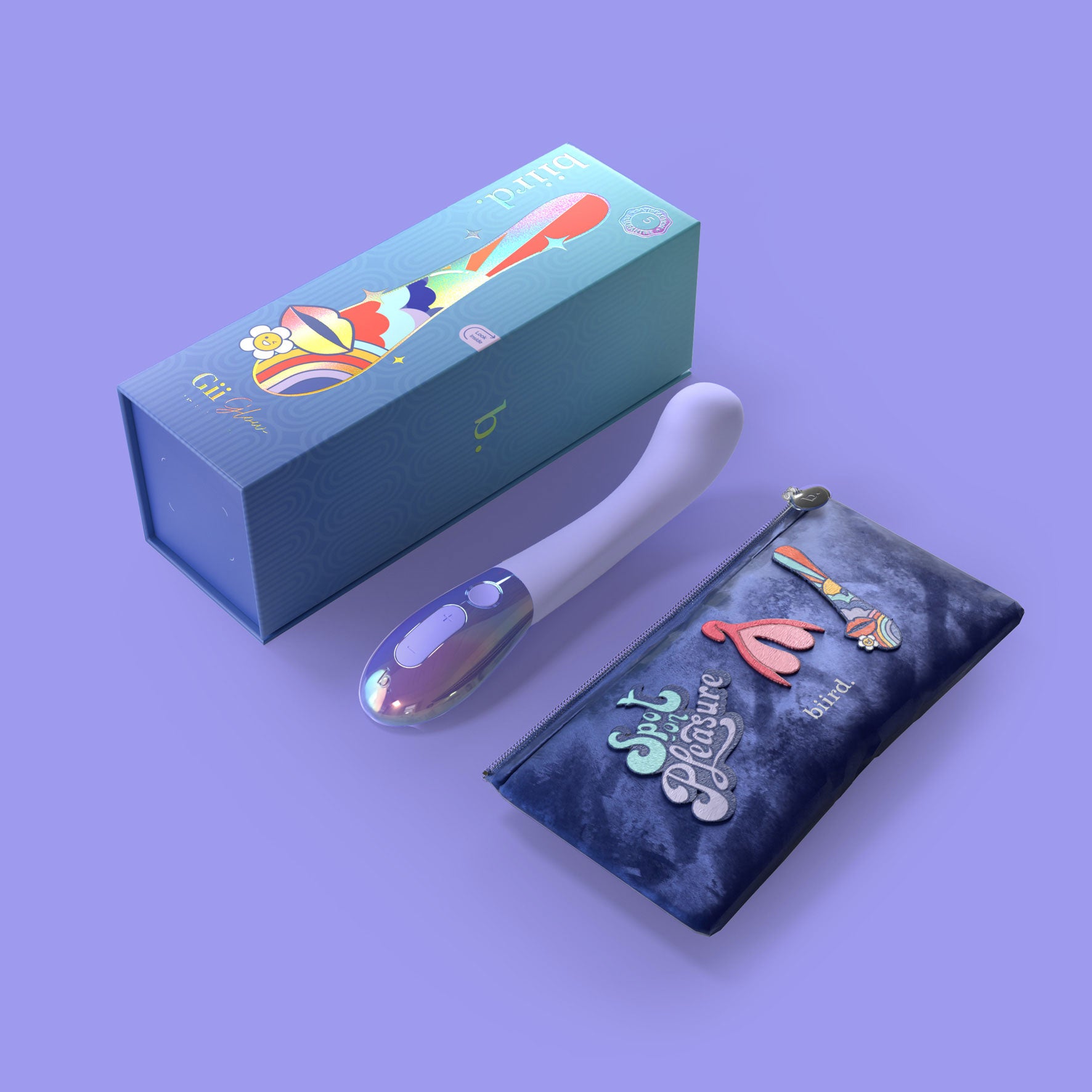 Gii Glow Waterproof Rechargeable Silicone G-Spot Vibrator By Biird - Lilac