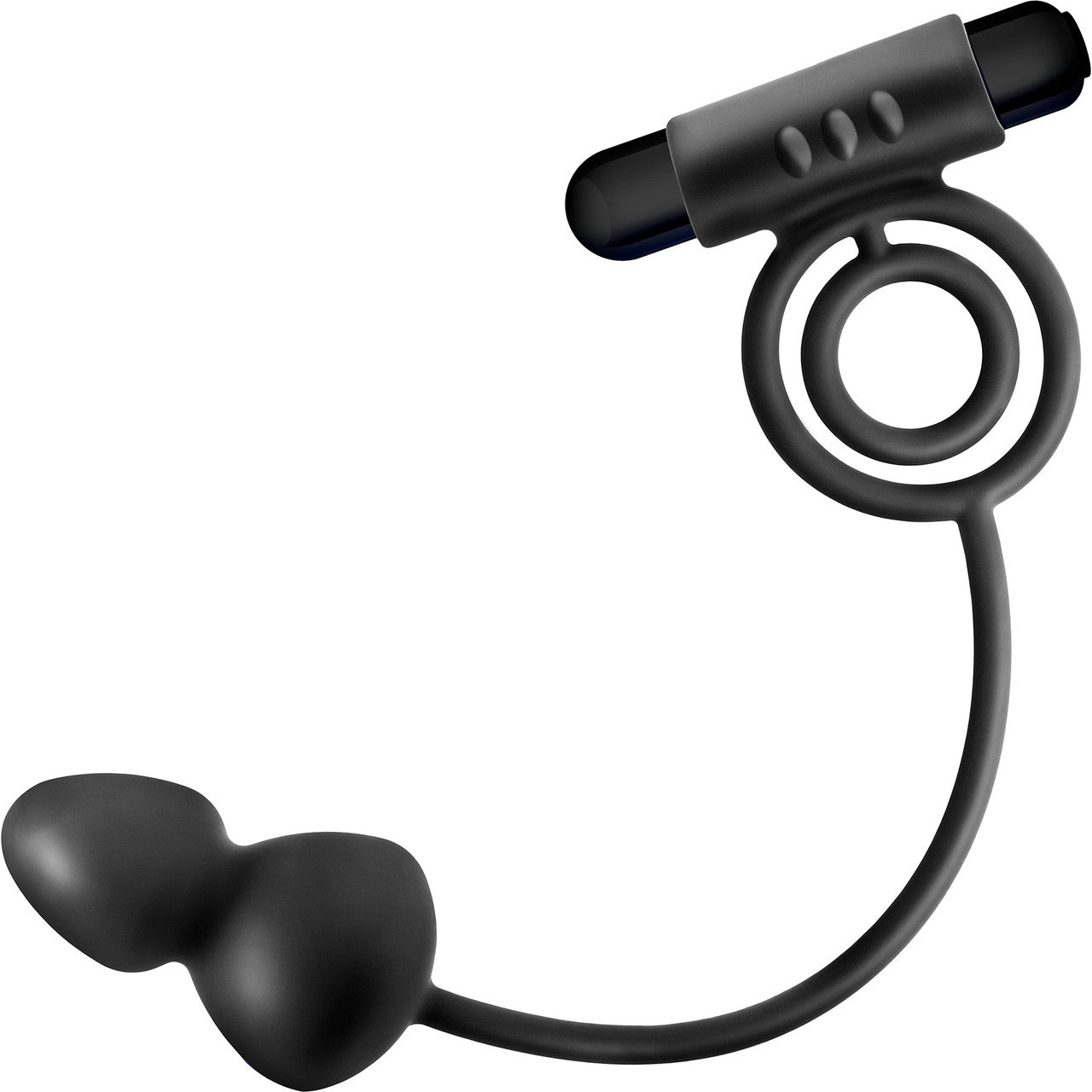 Vibrating Anal Plug & Cock Ring - Black Vibrating Anal Plug & Cock Ring - Black
