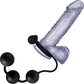 Anal Adventures Platinum Silicone Anal Beads With Vibrating Cock Ring By Blush - Black