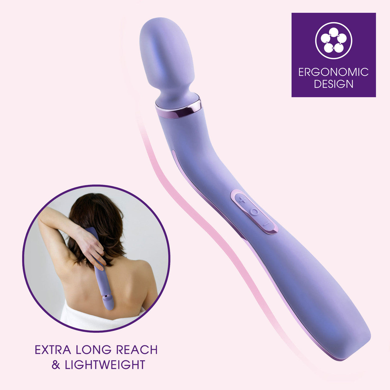 Wellness Eternal Wand Rechargeable Waterproof Silicone Vibrating Body Massager With Remote By Blush