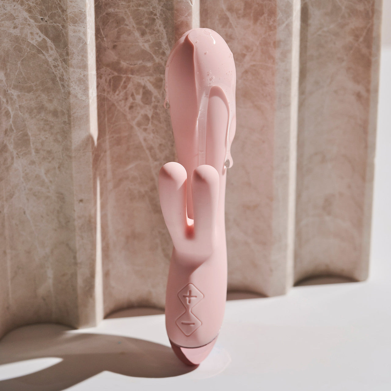 Elora Rechargeable Waterproof Silicone Rabbit Style Dual Stimulation Vibrator By Blush - Pink