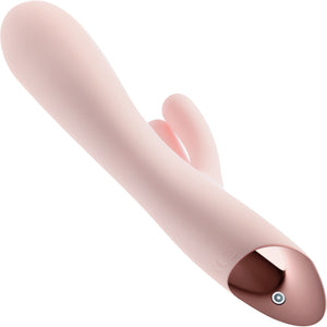 Elora Rechargeable Waterproof Silicone Rabbit Style Dual Stimulation Vibrator By Blush - Pink