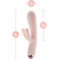 Elora Rechargeable Waterproof Silicone Rabbit Style Dual Stimulation Vibrator By Blush - Pink