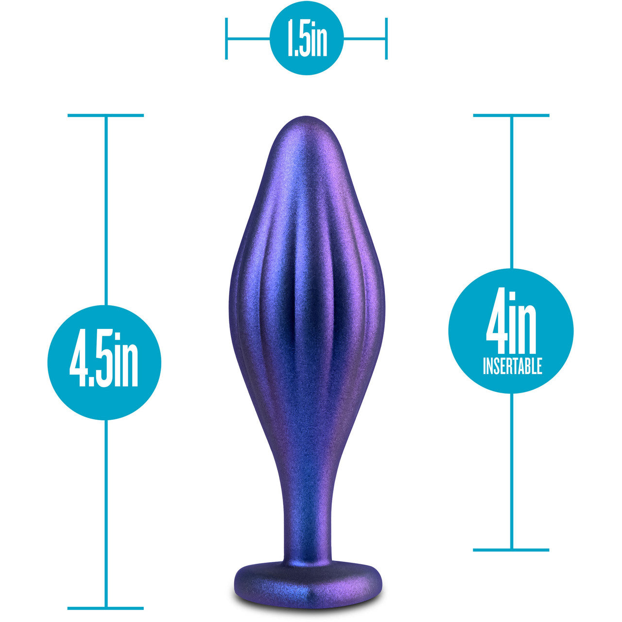 Anal Adventures Matrix Wavy Bling Silicone Butt Plug By Blush - Sapphire