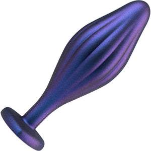 Anal Adventures Matrix Wavy Bling Silicone Butt Plug By Blush - Sapphire