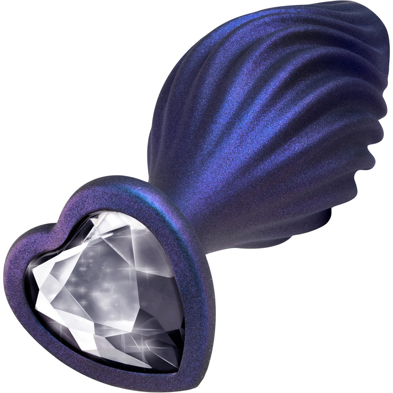 Sapphire Swirling Silicone Butt Plug Sapphire Swirling Silicone Butt Plug
