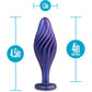 Anal Adventures Matrix Swirling Bling Silicone Butt Plug By Blush - Sapphire