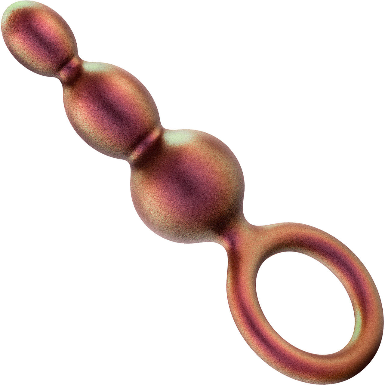 Anal Adventures Matrix Beaded Loop Silicone Butt Plug By Blush - Copper