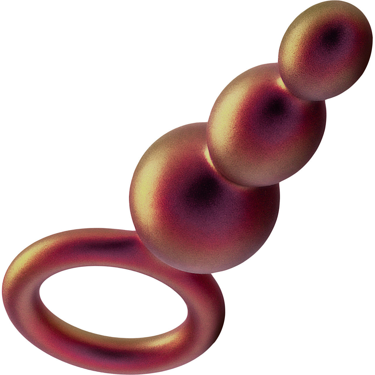 Anal Adventures Matrix Beaded Loop Silicone Butt Plug By Blush - Copper