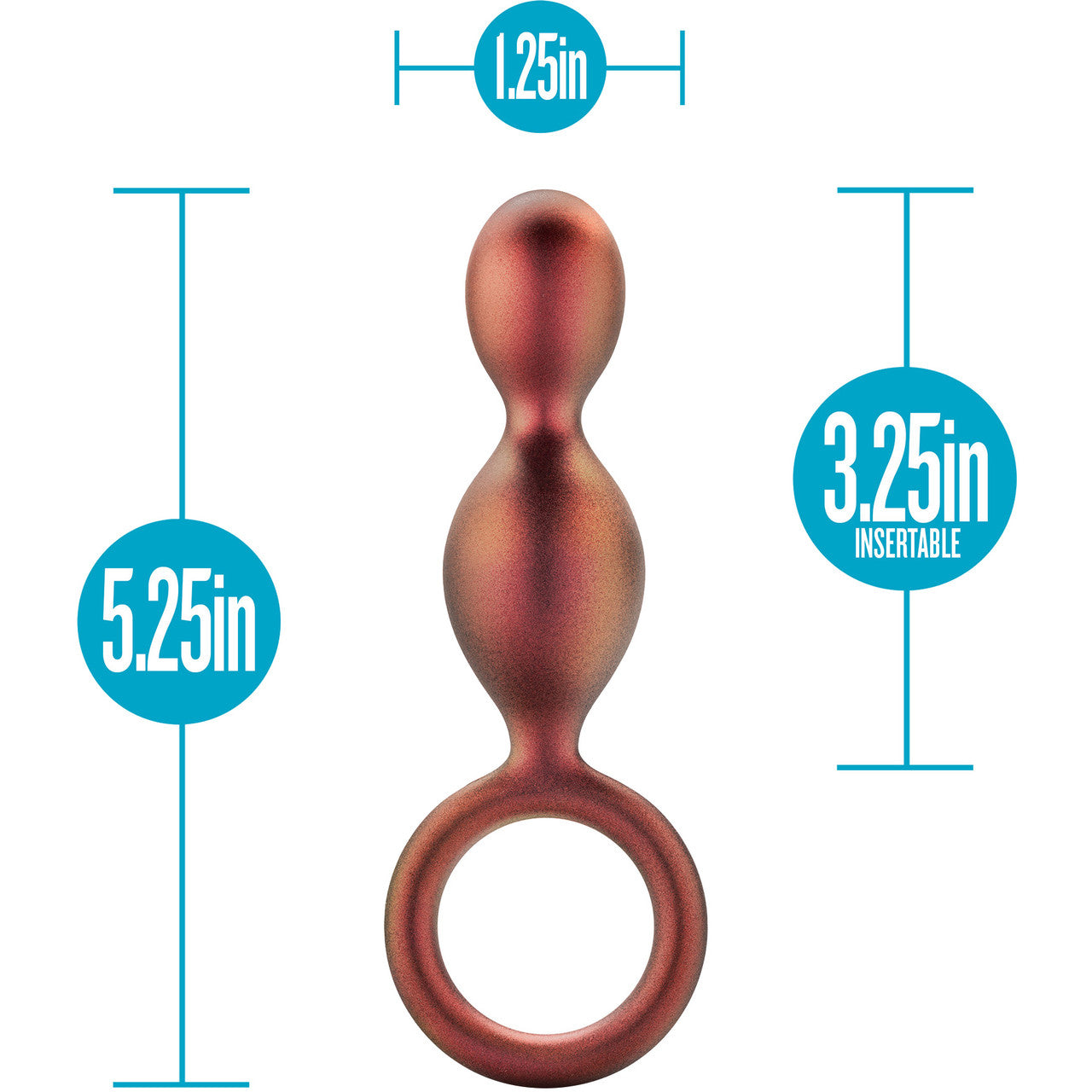 Anal Adventures Matrix Duo Loop Silicone Butt Plug By Blush - Copper