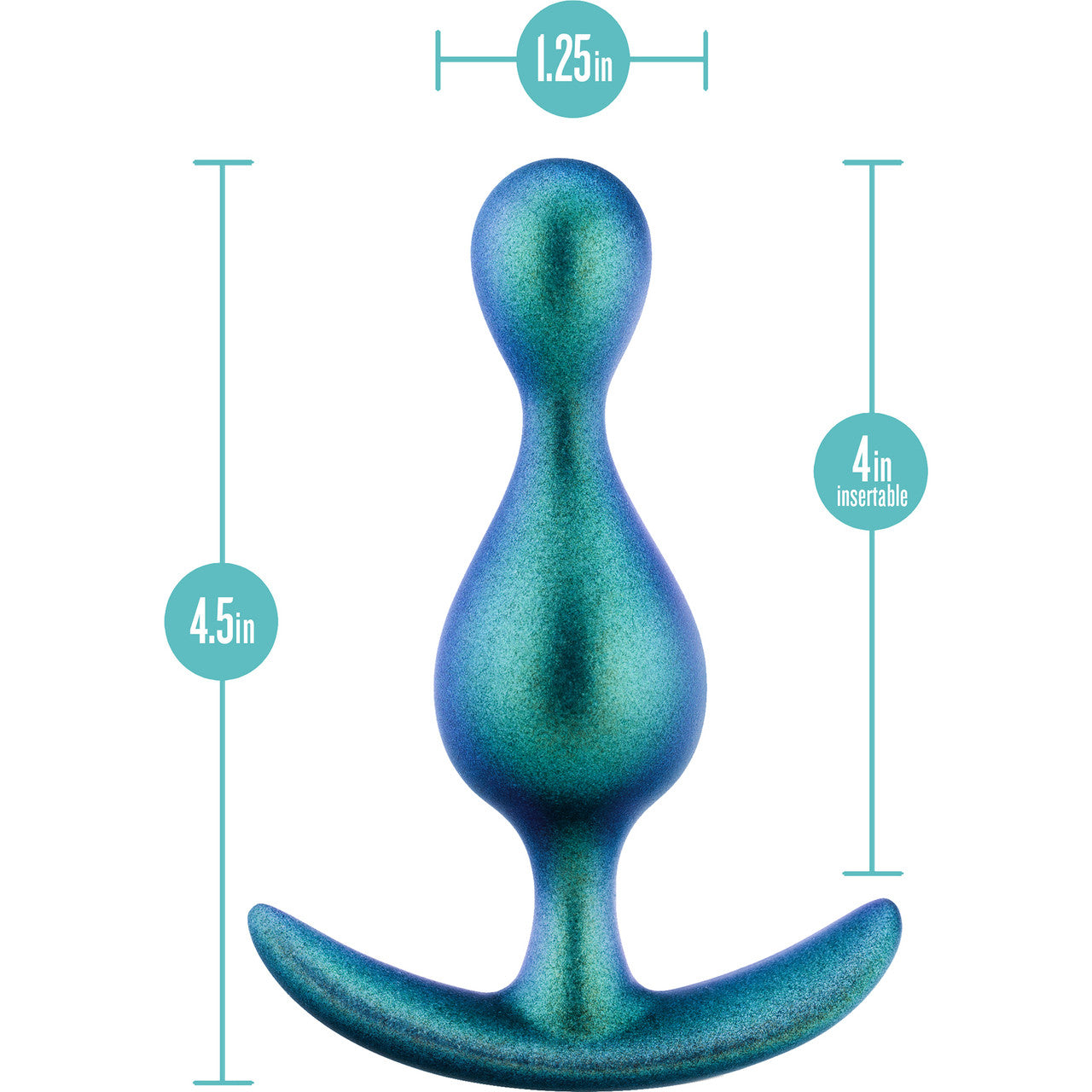 Anal Adventures Matrix Photon Silicone Butt Plug By Blush - Neptune Teal