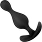 Anal Adventures Platinum Wave Silicone Butt Plug By Blush - Black