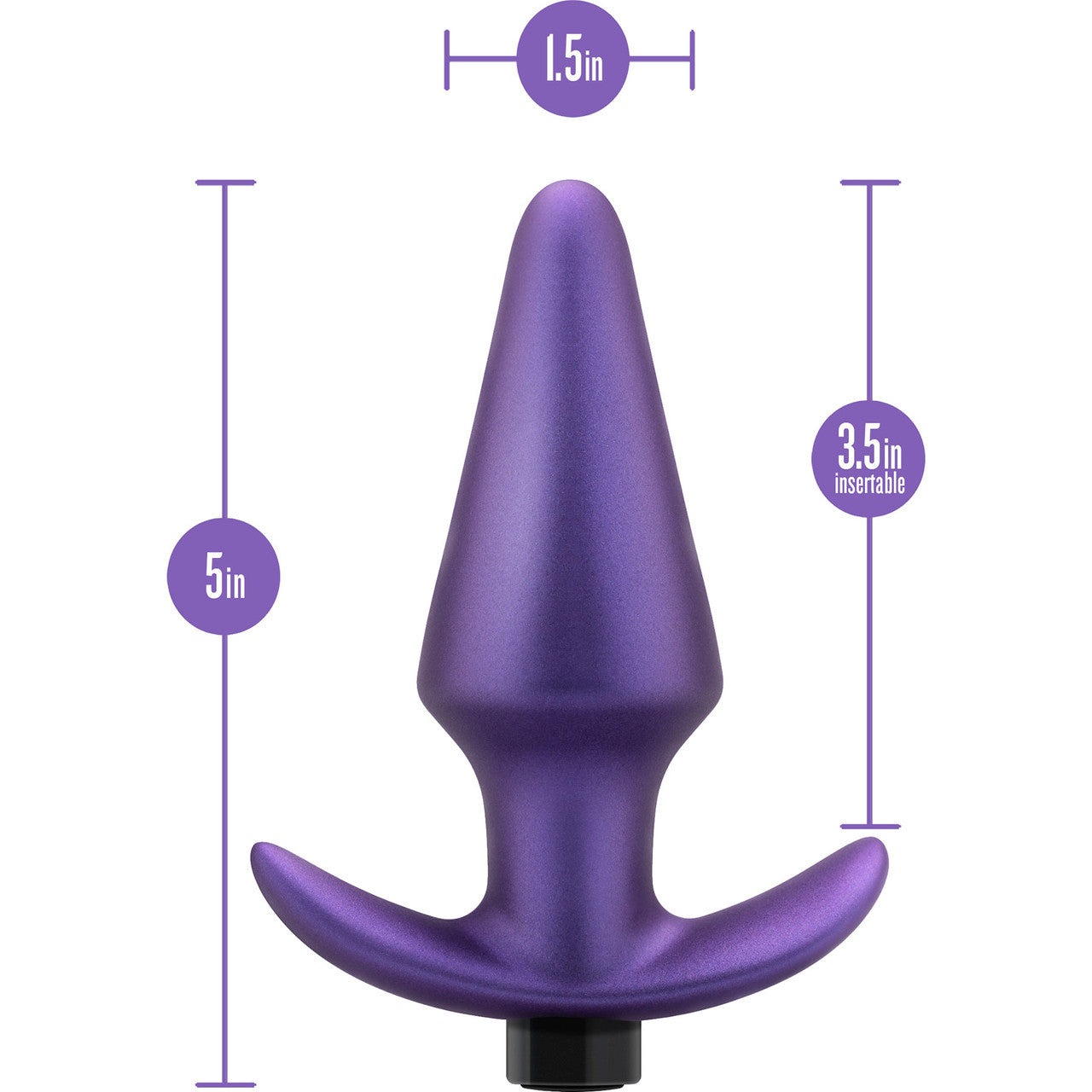 Anal Adventures Matrix Interstellar Silicone Rechargeable Vibrating Butt Plug By Blush - Astro Violet