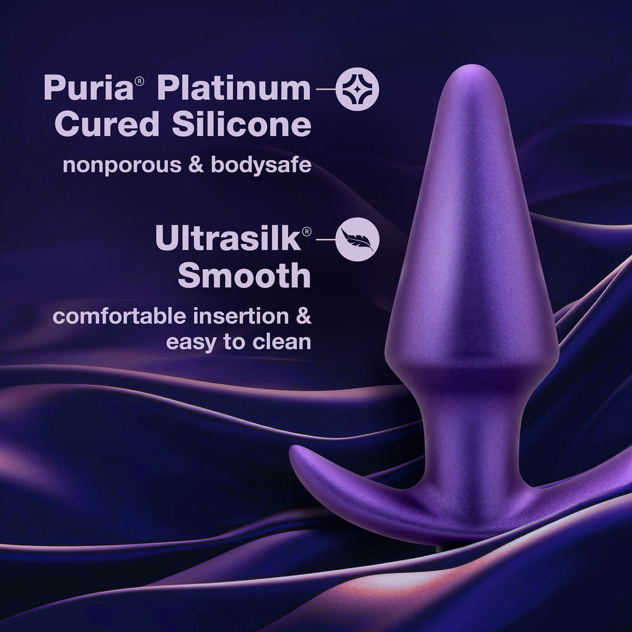 Anal Adventures Matrix Interstellar Silicone Rechargeable Vibrating Butt Plug By Blush - Astro Violet