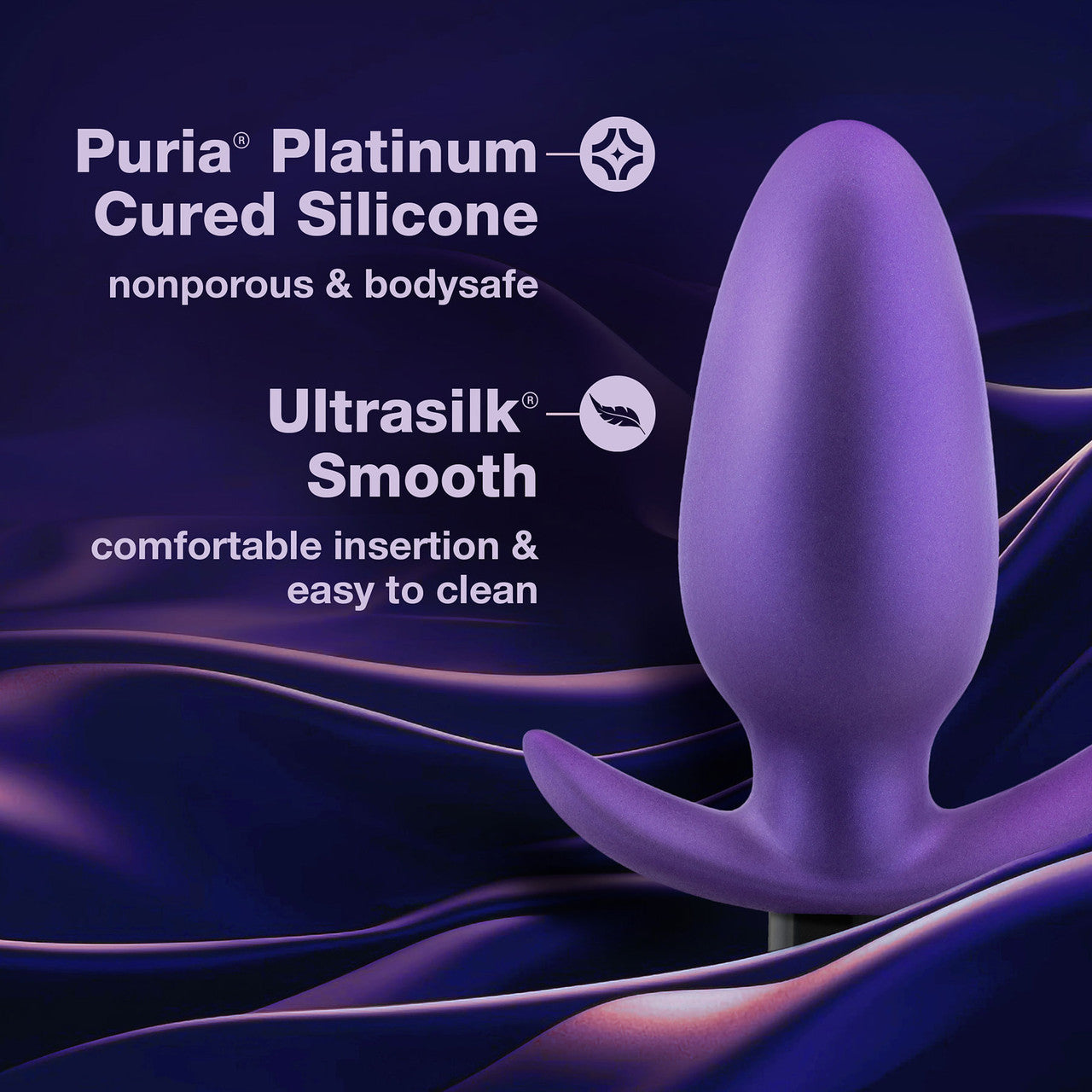 Rechargeable Vibrating Butt Plug - Violet Rechargeable Vibrating Butt Plug - Violet