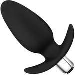 Luxe Little Thumper Silicone Vibrating Butt Plug by Blush Novelties - Black