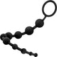 Anal Adventures Platinum Silicone 10 Anal Beads By Blush - Black