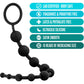 Anal Adventures Platinum Silicone 10 Anal Beads By Blush - Black