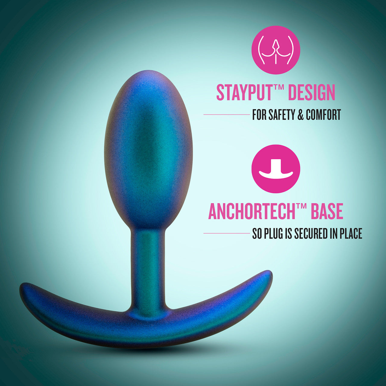 Anal Adventures Matrix Nebula Silicone Butt Plug By Blush - Lunar Blue