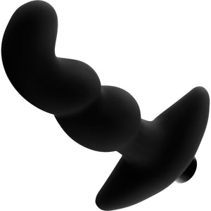 Anal Adventures Platinum Silicone Rechargeable Vibrating Prostate Massager 3 By Blush - Black