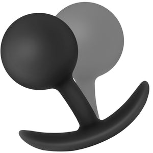 Anal Adventures Platinum Silicone Vibra Plug By Blush - Black