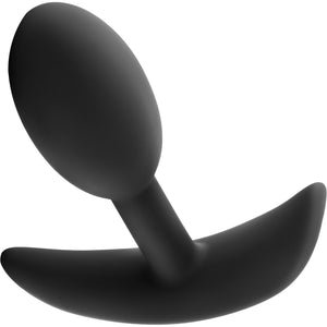 Anal Adventures Platinum Silicone Vibra Slim Plug By Blush - Black