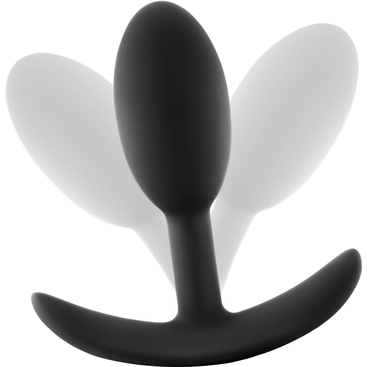 Anal Adventures Platinum Silicone Vibra Slim Medium Plug By Blush - Black