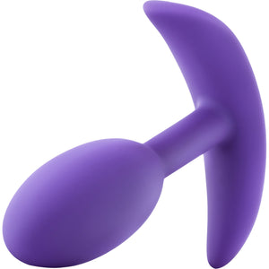 Luxe Wearable Silicone Vibra Slim Butt Plug by Blush - Small, Purple