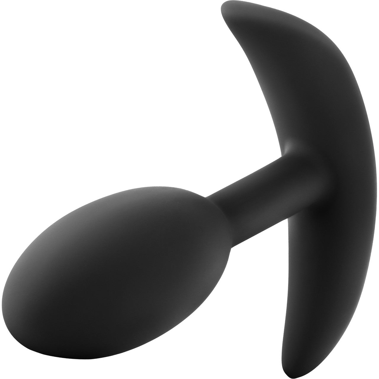 Luxe Wearable Silicone Vibra Slim Butt Plug by Blush - Small, Black